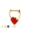 HEART DESIGN SEPTUM HINGED CLICKER